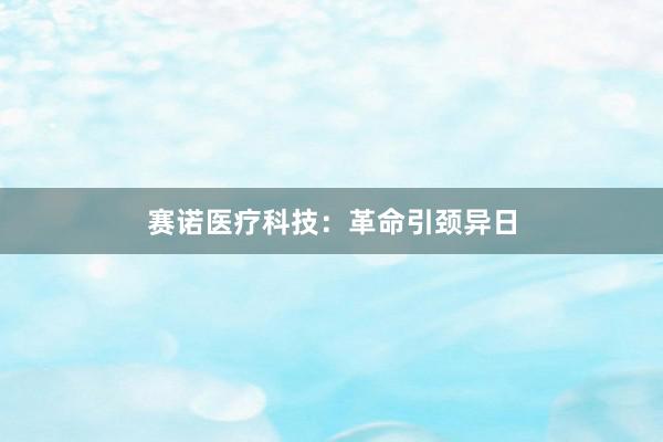赛诺医疗科技：革命引颈异日